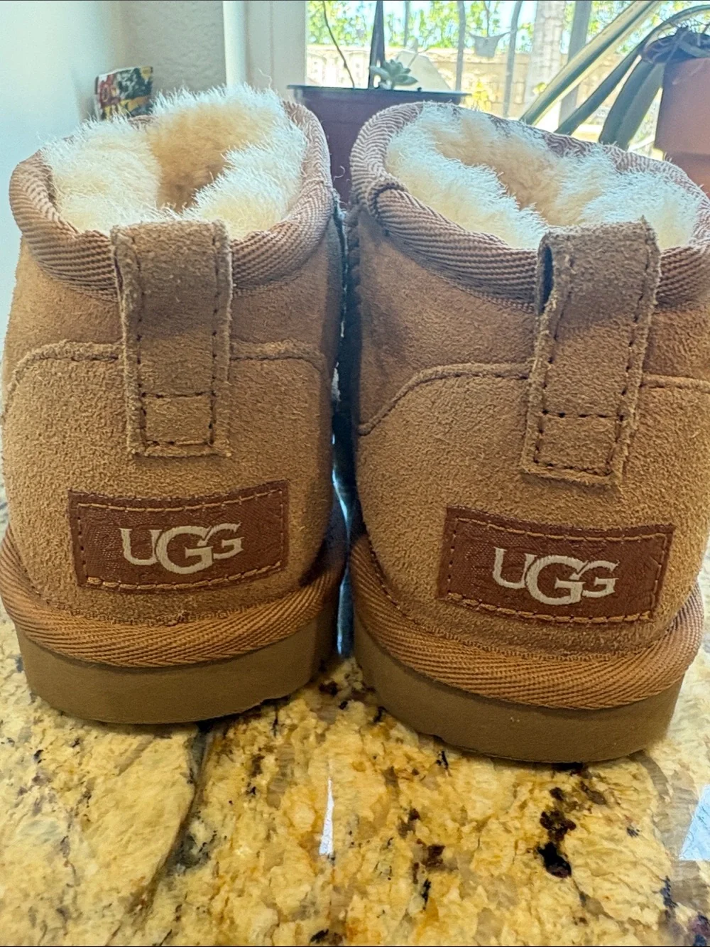 UGG Kids Mini Boot in Chestnut Brown with Cream Lining